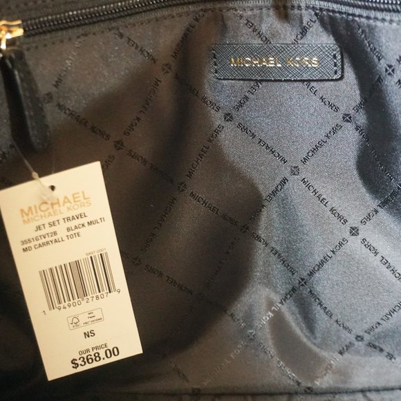 Michael Kors MD Carryall Tote MK Brown Black - Picture 8 of 12